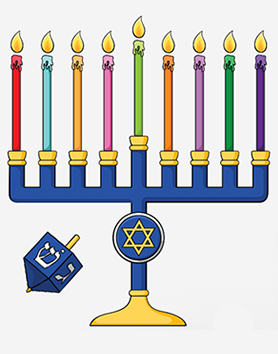 Candelabro de Hanukkah